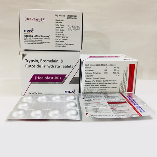 Trypsin, Bromelain & Rutoside Trihydrate Tablets