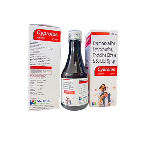 Cyproheptadine Hydrochloride, Tricholine Citrate & Sorbitol Syrup